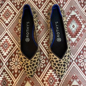 Rothy’s Leopard Print Pointed Toe Size 9
